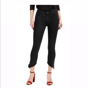 PAIGE Straight Jeans, distressed hem